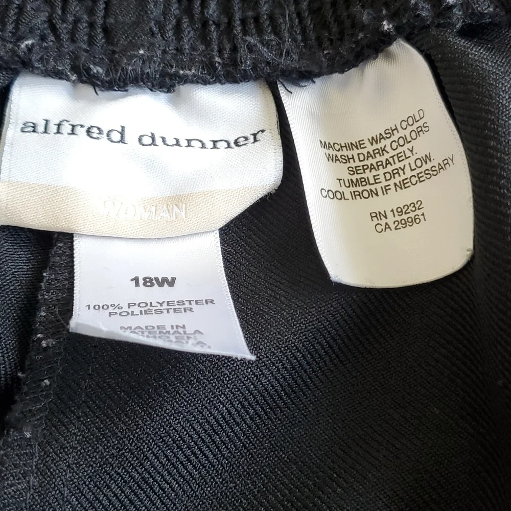 Alfred dunner 18w black elastic waist polyester pants - Picture 2 of 2